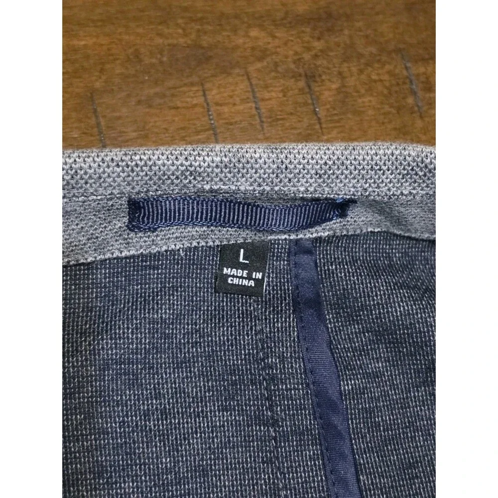 Bespoke New York Mens  Grey Slim Fit Cotton Blend Knit Sport Coat Blazer size L